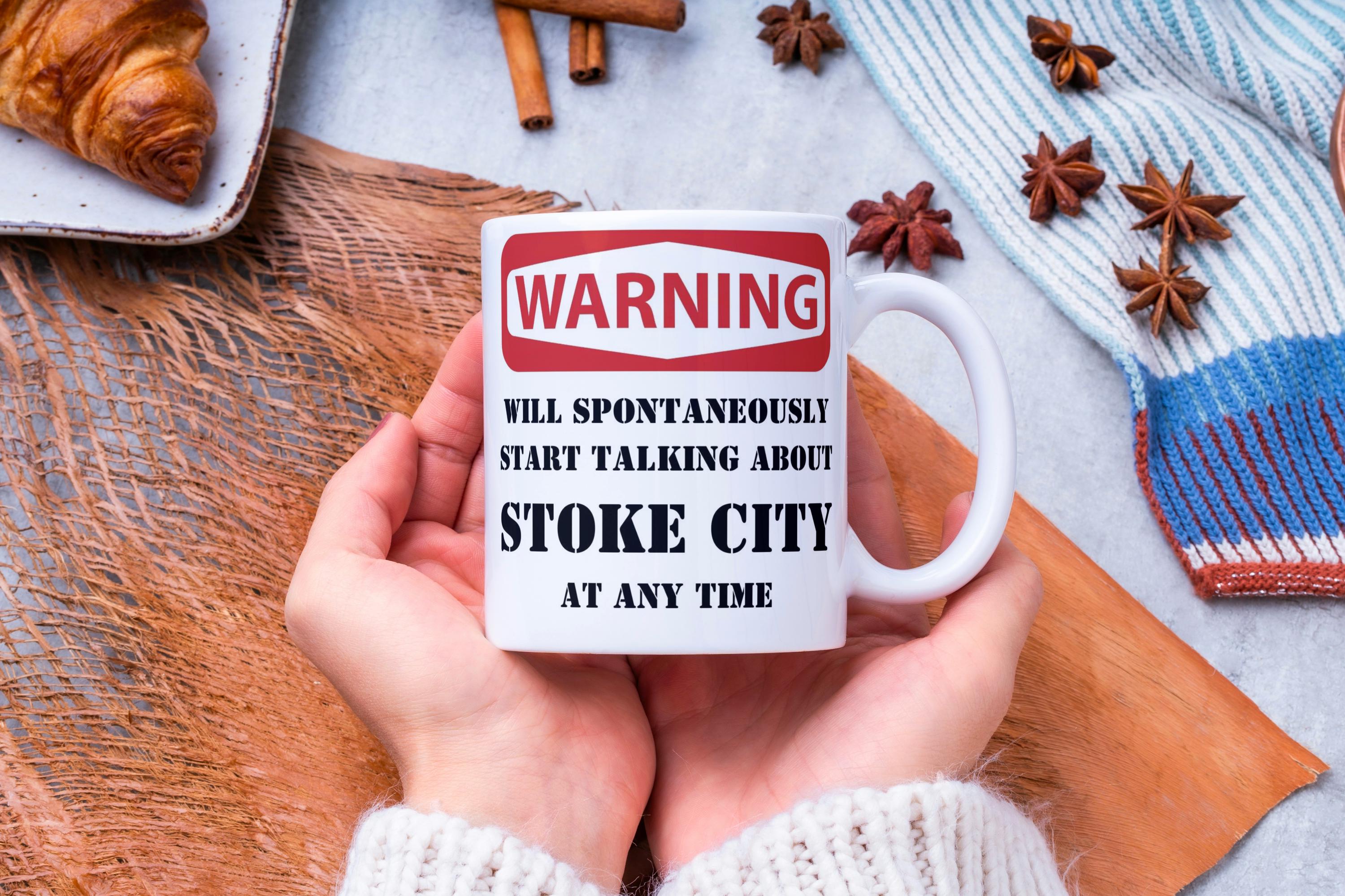 Sottobicchiere Personalizzato Stoke City - The Potters - Vetro Rosa Rotondo