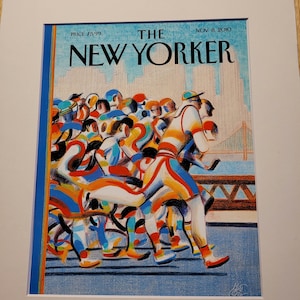 Marathon- November 3 2024 get ready! New Yorker Magazine Cover - The Frenzy of the New York Marathon - Rite of Fall - November 8, 2010