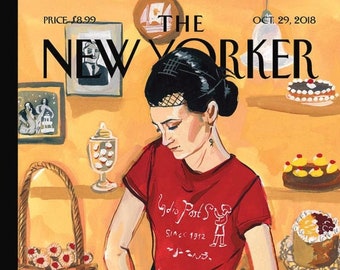 New Yorker Magazine Cover Arthur Avenue Pastry - October 29, 2018