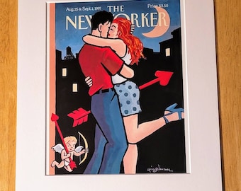 New Yorker Magazine Cover - valentines Day Beau and Eros - by Art Spiegelman - August 25 and September 1, 1997