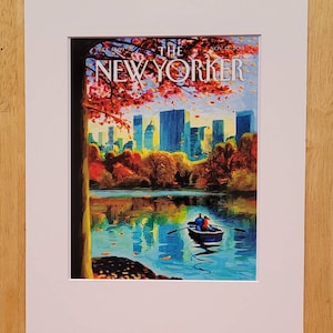 Paseo en barco por Central Park en otoño. Portada de la revista New Yorker titulada Otoño en Central Park, de Eric Drooker - 12 de noviembre de 2018