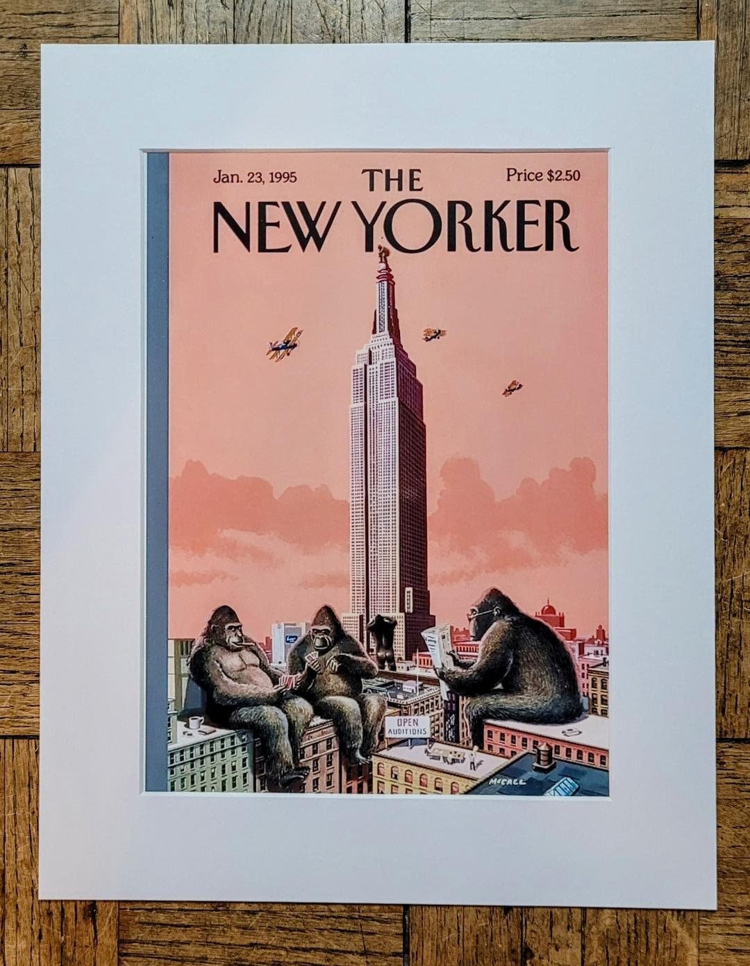 New Yorker Magazine Cover - King Kong - Open Auditions - 1995 - Etsy