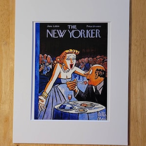New Yorker &quot;Singer&quot;  Magazine VINTAGE cover - June 5, 1954 - Lounge Singer by Peter Arno