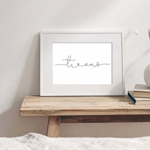 ti amo printable,I love you sign,couple bedroom wall art,above bed decor,cute love art,nursery decor,valentines gift,wedding/anniversary art