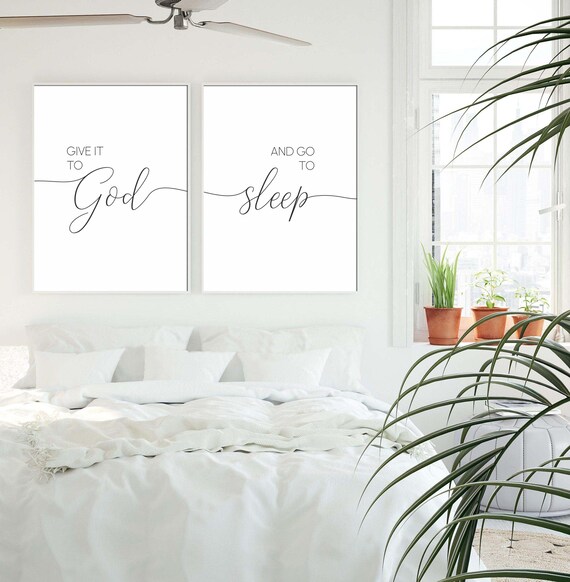 Give It to God and Go to Sleep Sign Digital Set of 2christian - Etsy