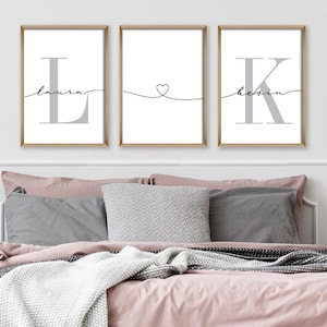 Custom Monogram Name Digital Files,Couple Name Printable,Couple Bedroom Decor,No Physical Item