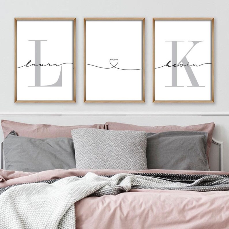 Custom Monogram Name Digital Files,Couple Name Printable,Couple Bedroom Decor,No Physical Item