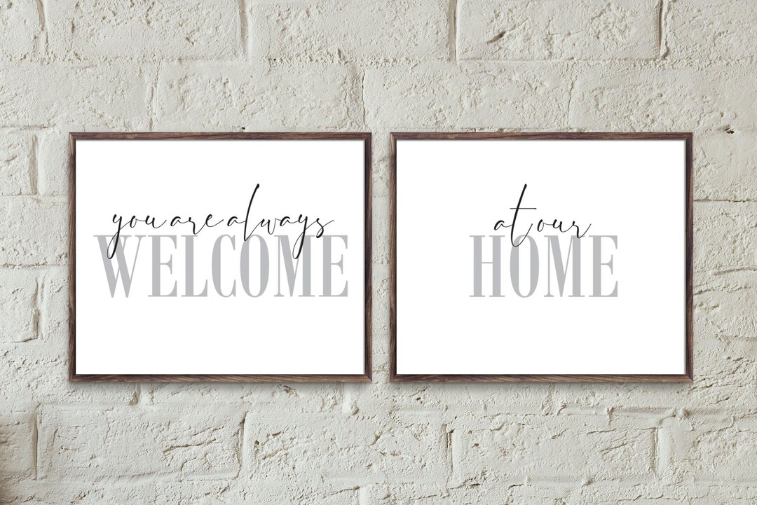 Room. Welcome Sign Paper Welcome Home Printable,guest Room Signs Set of 2,be Our Guest,hallway ...