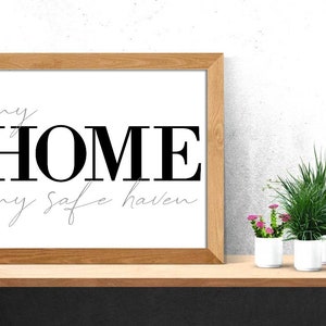 May include: A framed print with the text 