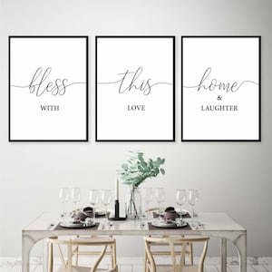 Bless This Home Printable Art Set: Love & Laughter (Digital Download)