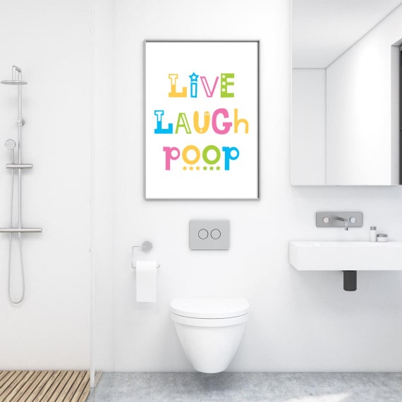 Home &amp; Living Wall Hangings Guest Bathroom Signs Printable Art Have A Nice Poop Children ...