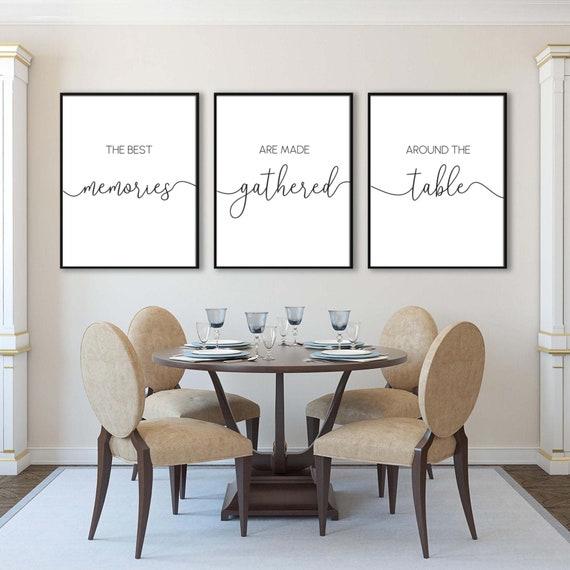 Kitchen Print The Best Memories Are Made Around The Table Sign Dining Room Signs Kitchen Table Farmhouse Poster Dining Room Wall Decor