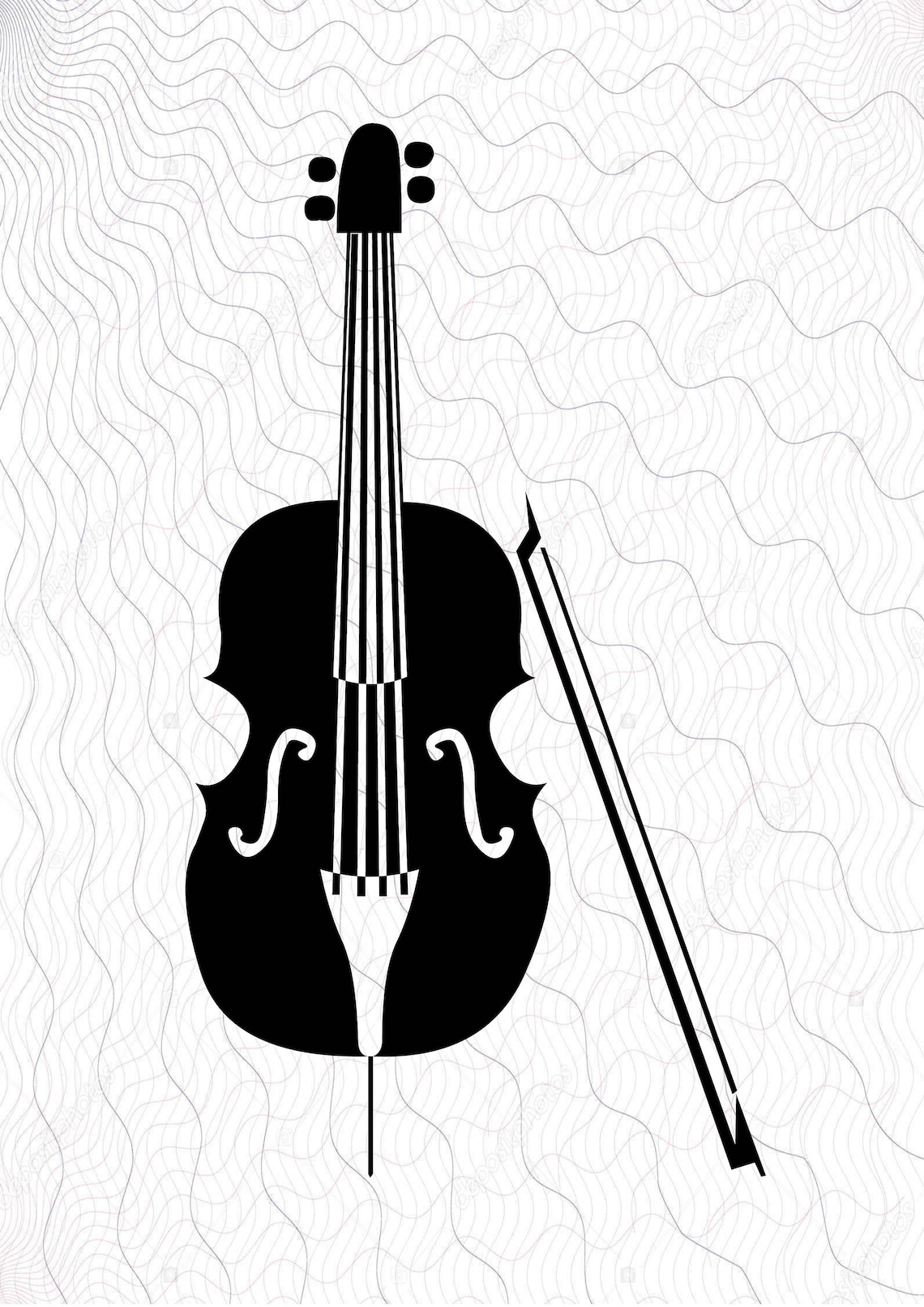 Double Bass SVG Clipart Upright Bass Cut Files For Etsy