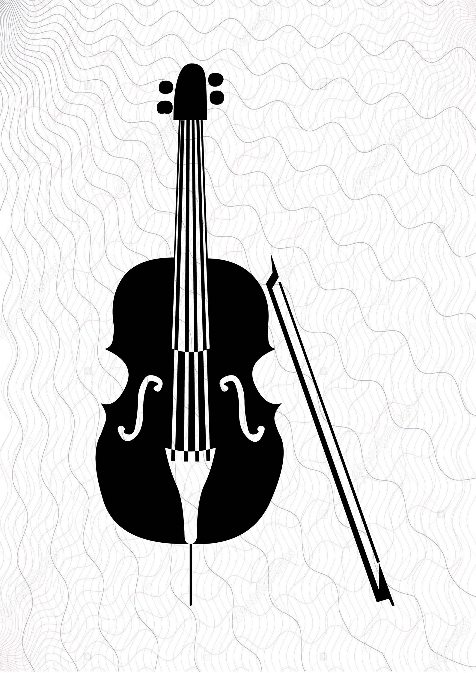 Double Bass SVG Clipart Upright Bass Cut Files For Etsy
