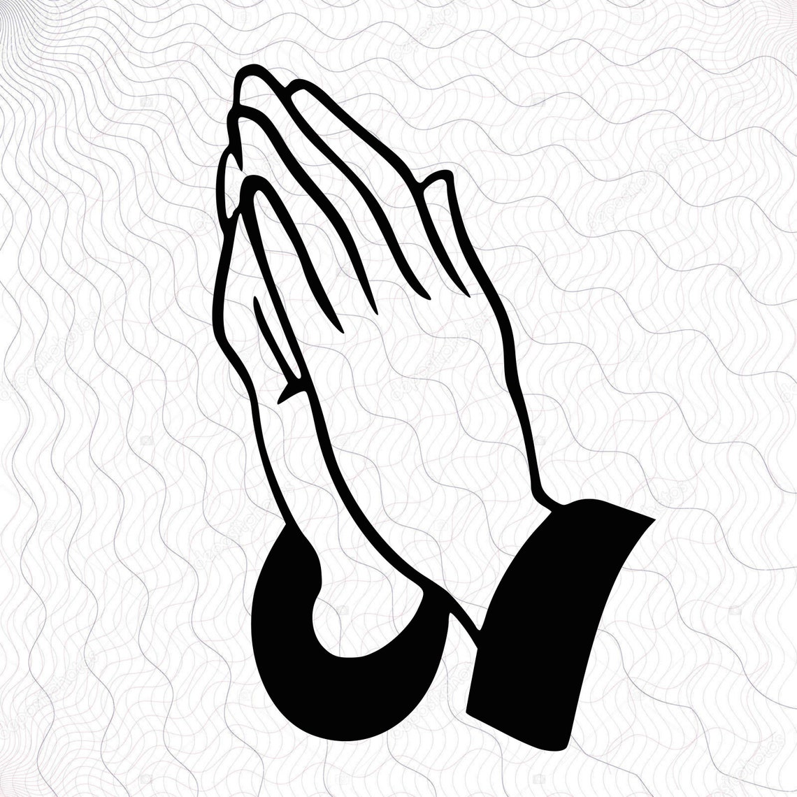 Praying Hands Svg Dxf Praying Hand Clipart Cutting Vector Etsy My Xxx Hot Girl