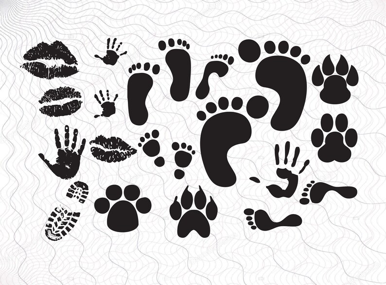 Download Dxf Eps Paw Print Files For Cricut Print Vector Shoe Print Clipart Png Foot Print Cut Files For Silhouette Svg Hand Print Svg Bundle Clip Art Art Collectibles