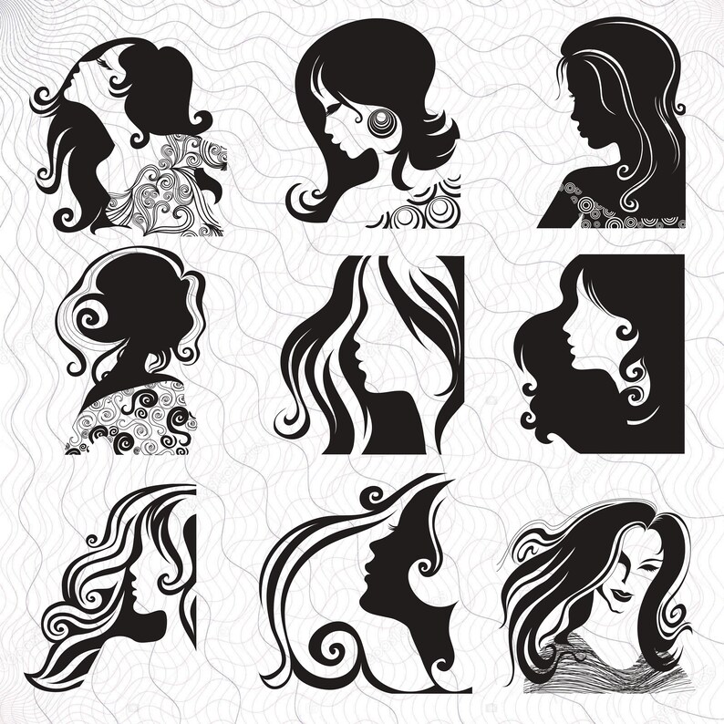 Download Clip Art Files For Cricut Woman Portraits Vector Svg Dxf Png Eps Woman Portraits Face Svg Bundle Women Portraits Cut Files For Silhouette Clipart Art Collectibles