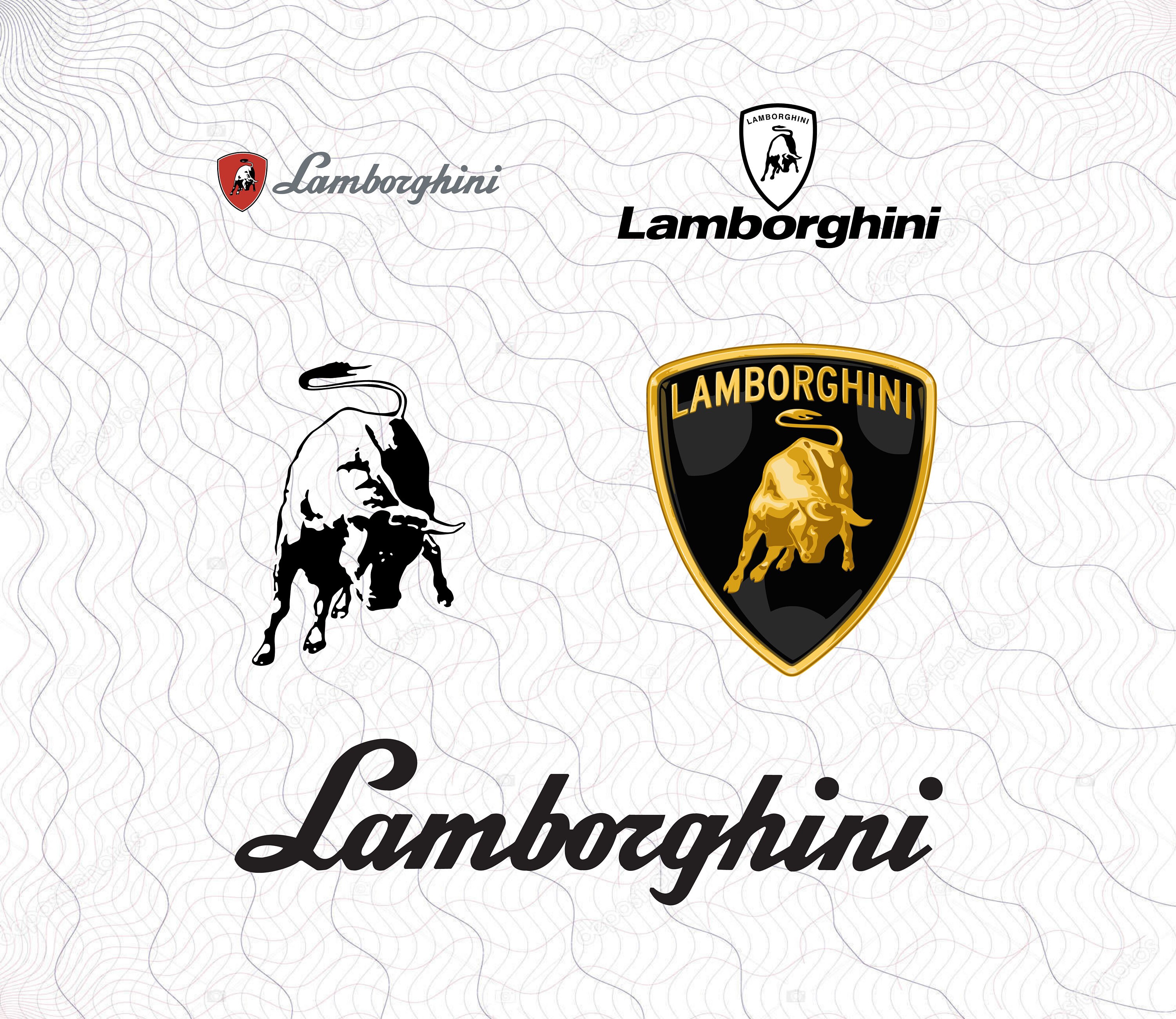 Lamborghini Logo SVG Lamborghini Logo Clipart Taglia file | Etsy