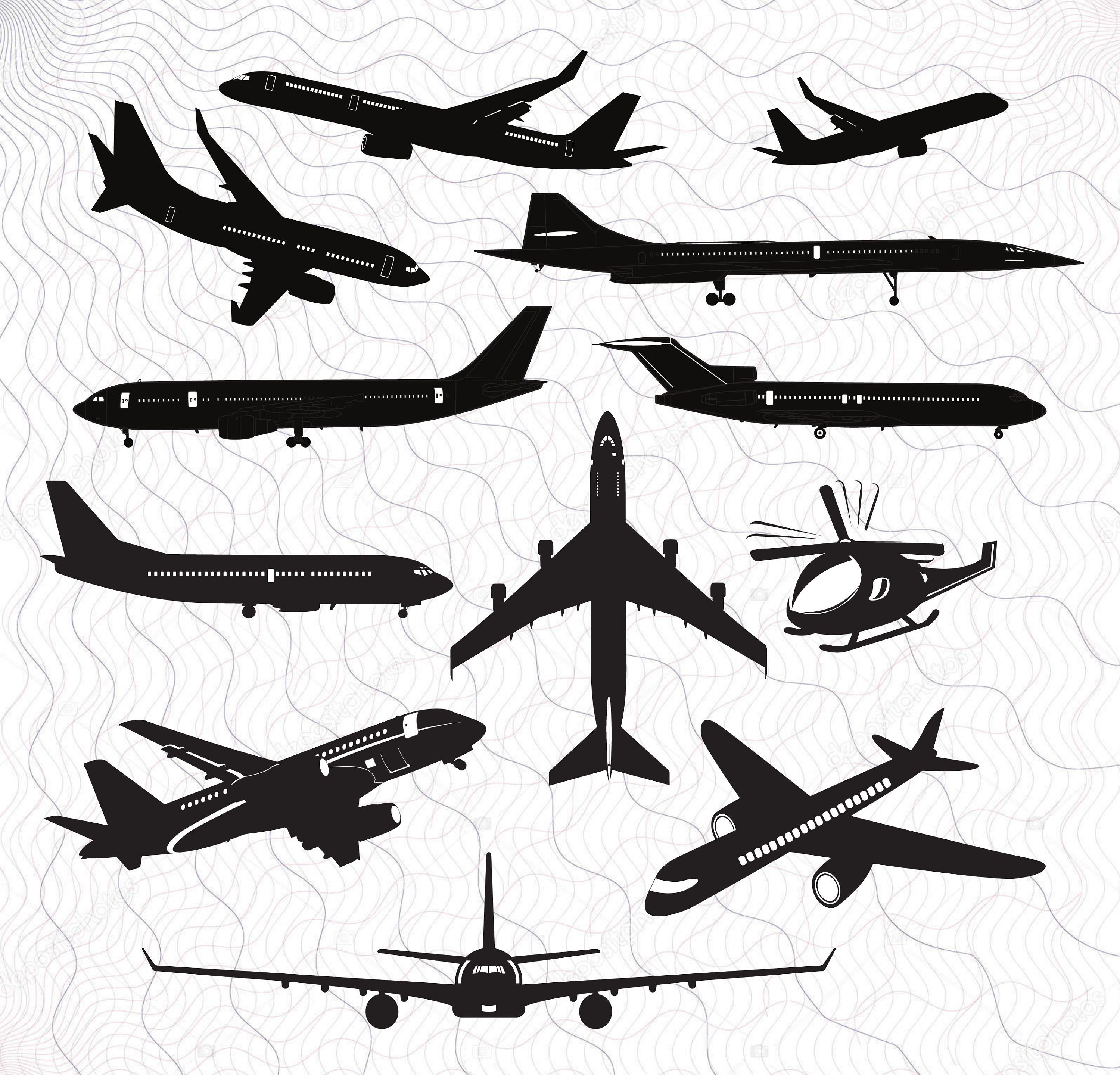 Airplane Svg Bundle Plane Clipart Plane Cut Files For - vrogue.co