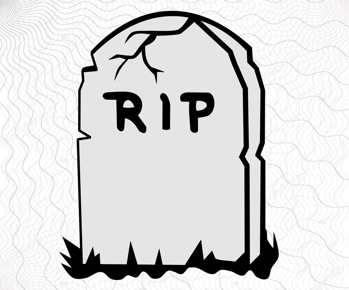 Halloween Tombstone SVG Halloween Headstone Clipart Cut | Etsy
