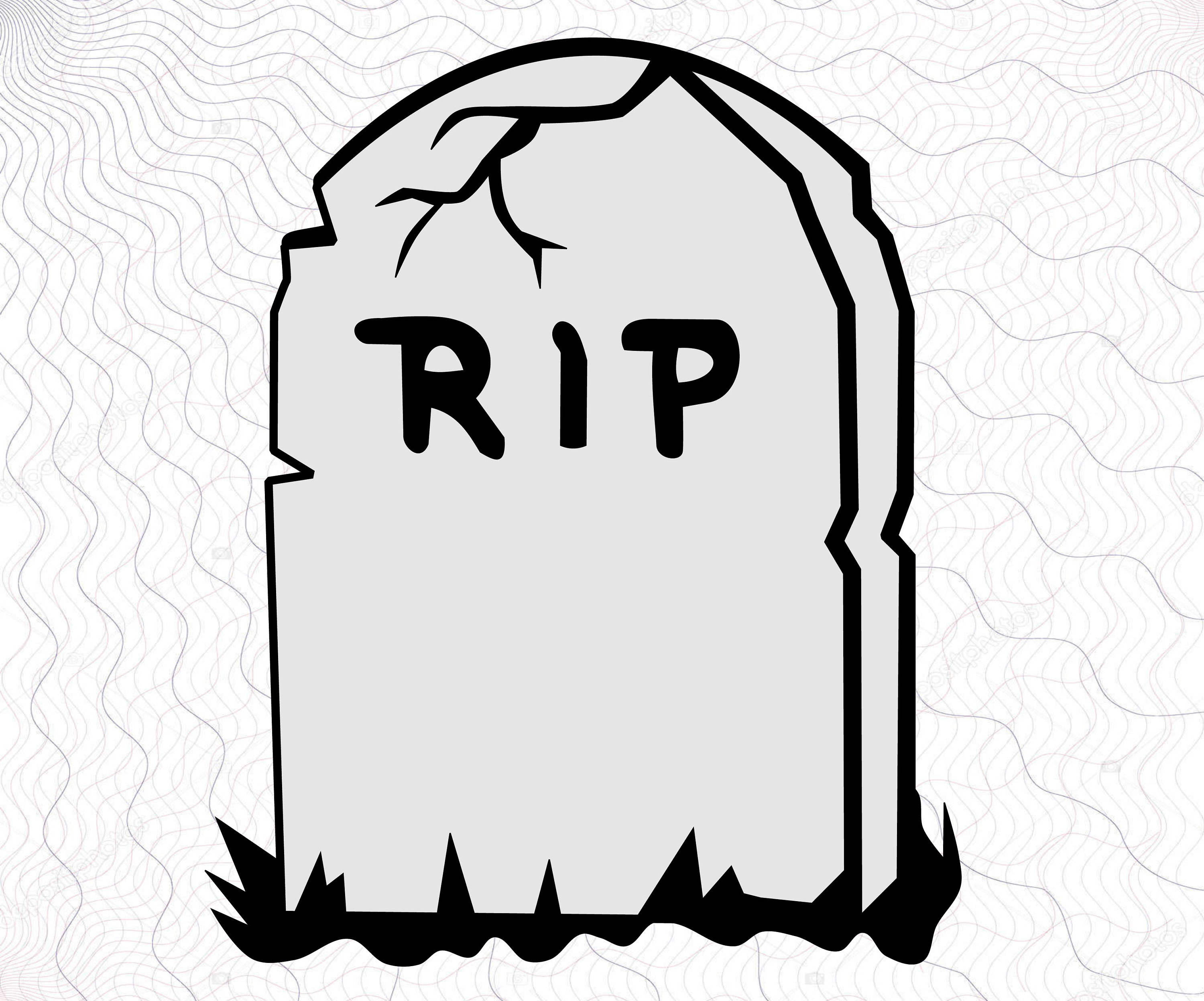 Halloween Tombstone SVG Halloween Headstone Clipart Cut Etsy