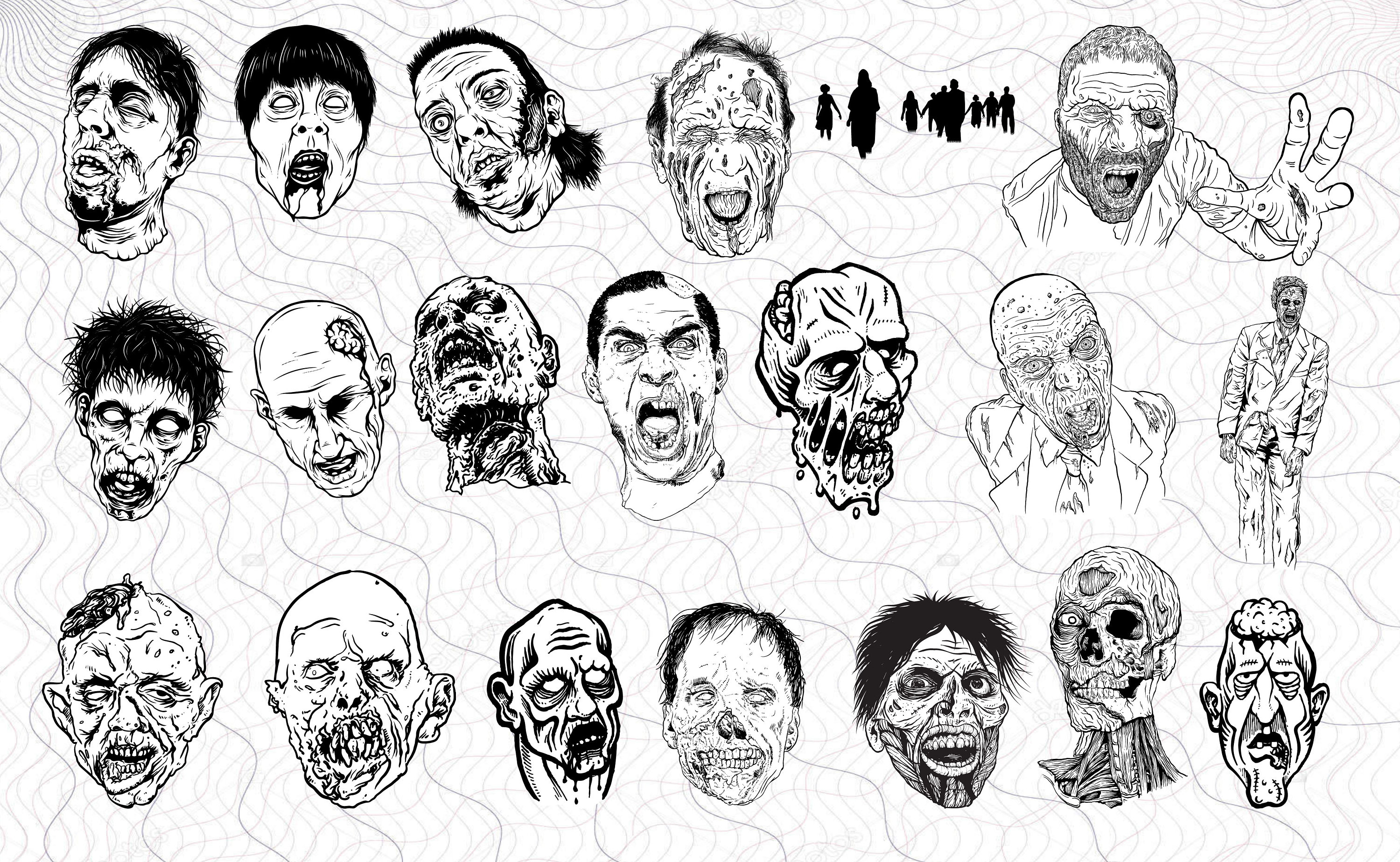 Download Zombie SVG Bundle Horror Clipart Zombies Cut Files For | Etsy