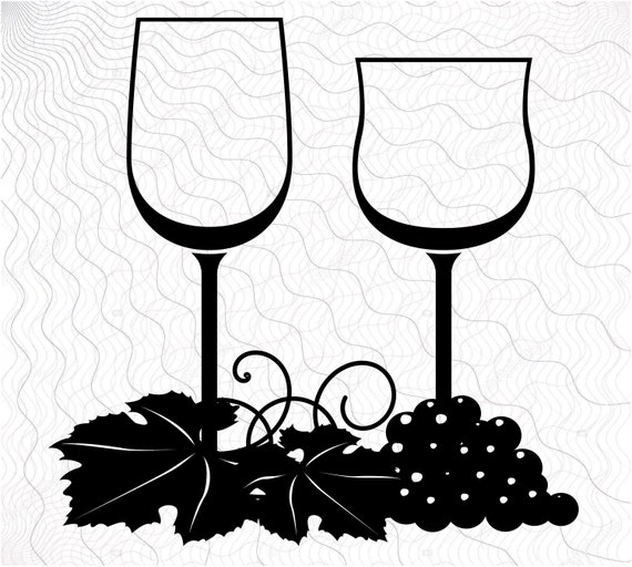 Download Wine Glass Svg Wine Glass Clipart Wine Glass Cut Files For Etsy