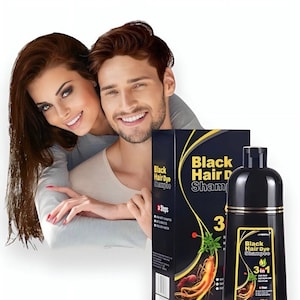 Hair Dye Shampoo Men & Women Instant Hair Color Shampoo for Gray Hair- 100% Gray Coverage - Herbal Ingredients 3 in 1 Hair Dye shampoo 500ml