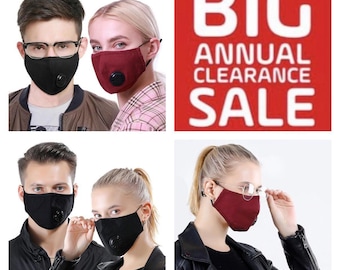 4er Pack Gesichtsmaske mit Nasendraht - mehrschichtig - personalisierte Maske - Maske mit Filter - Ventilgesichtsmaske - staubdichte Maske - Gesichtsmaskenbezug