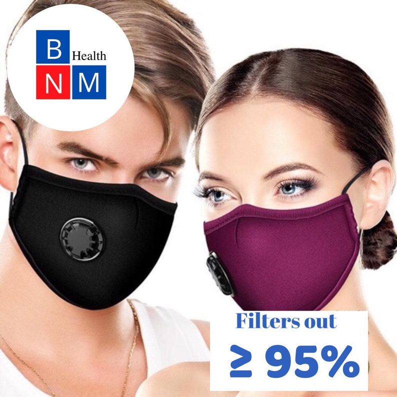 4 Pack Kids Face Mask Breathable Vent Valve Mask With Filter Etsy