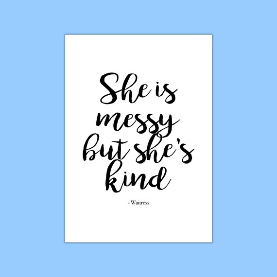 Elle Est Desordonnee Mais Elle Est Gentille Citation Etsy France