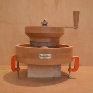 Hand mill for grinding grain, whole grain bread Gift version