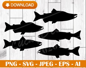 Download Chinook Salmon Svg Etsy