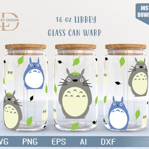 Cartoon character 16 Oz Glass Can Warp libbey | Anime Svg |Game SVG | Archon | Beer Glass  Wrap | Svg Dxf Digital Download  File for Cricut