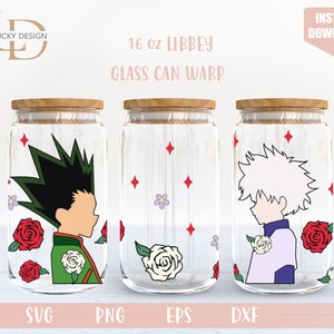 Dessin animé svg boîte en verre de 16 oz déformer libbey | Anime SVG | Jeu SVG | Archonte | Emballage de verre à bière | Téléchargement numérique SVG Dxf