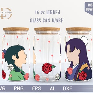 Svg animé | Personnage de dessin animé, boîte en verre de 16 oz déformée | Svg animé | Jeu SVG | Emballage de verre à bière | Fichier de téléchargement numérique pour Cricut