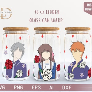 Cartoon Svg 16 Oz Glass Can Warp libbey / Anime /Gioco SVG / Archon / Beer Glass Wrap / Svg Dxf File di download digitale per Cricut