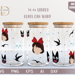 Dessin animé svg boîte en verre de 16 oz déformer libbey | Anime SVG | Jeu SVG | Emballage de verre à bière | Fichier de téléchargement numérique Svg Dxf pour Cricut