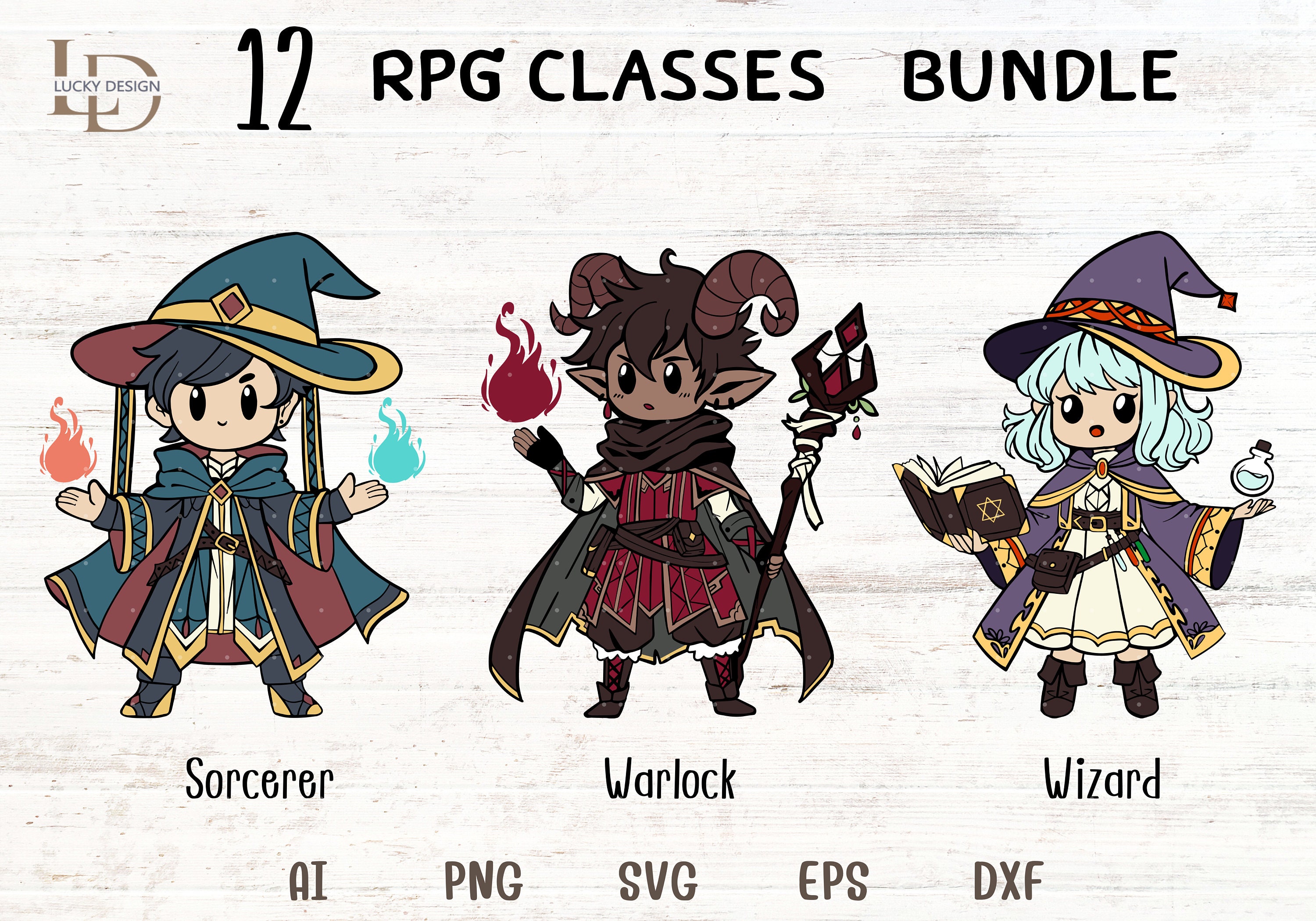 Dnd 12 RPG Classes Bundle Svg | Snowman Svg | DND Classes Svg | RPG ...