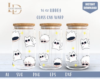 Cartoon character svg 16 Oz Glass Can Warp libbey | Anime Svg |Game SVG | Archon | Beer Glass  Wrap | Svg Dxf Digital Download