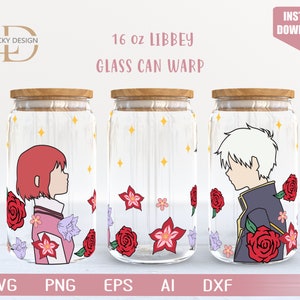 Zeichentrickfigur 16 Oz Glass Can Warp libbey | Anime SVG | Archon | Bierglas Wrap | SVG, Dxf Digital Download Datei für Cricut