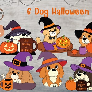 Cute Dog halloween Bundle Svg | waiting for halloween Svg | Cutie Dog halloween Cricut | Love Dogs halloween bundle | bundle Dog svg