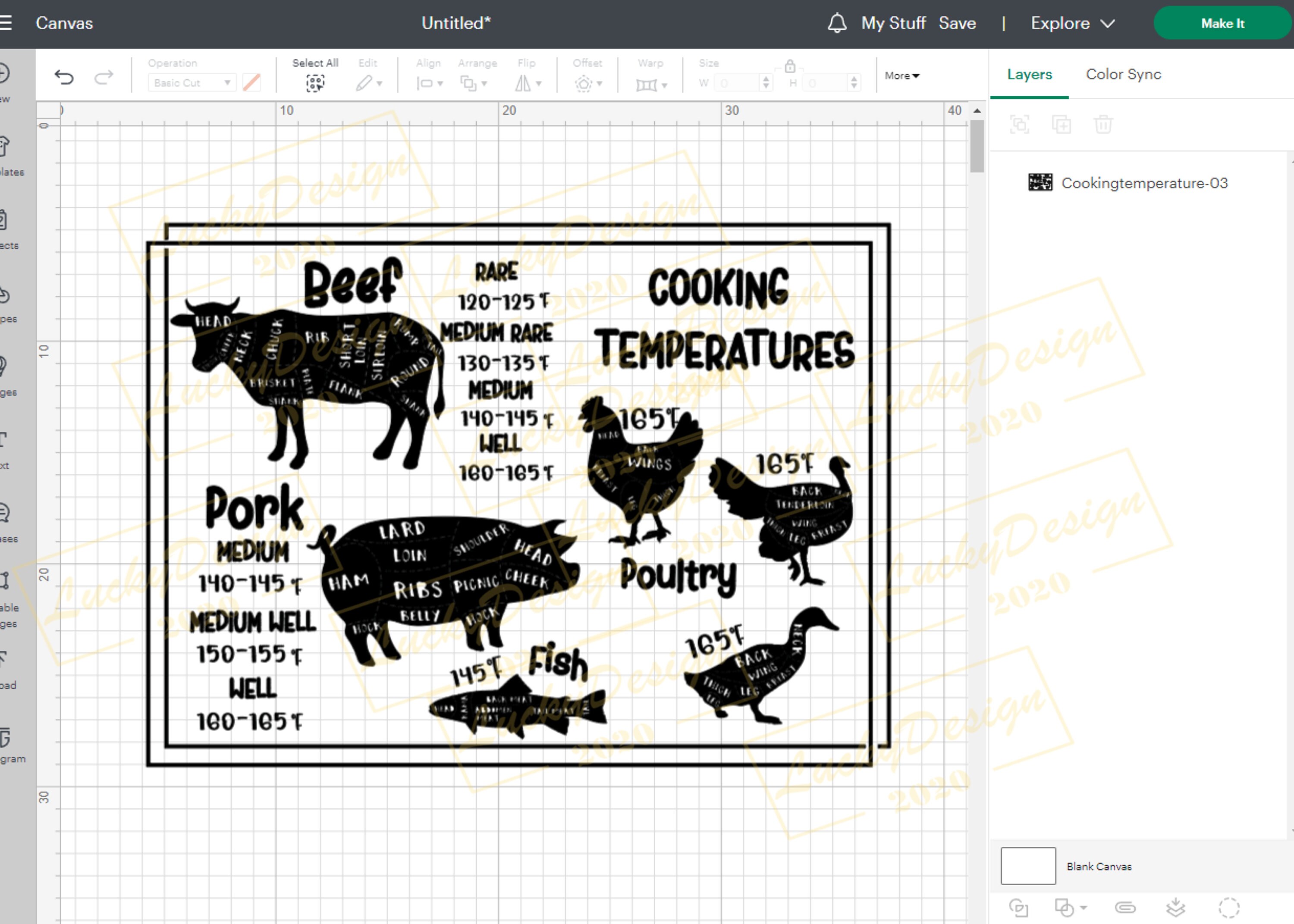 Meat Temperature Chart Svg, Cutting Board Svg Perfect Gift for Cooks,  Cooking Svg, Glowforge Cut File, Kitchen Chart 