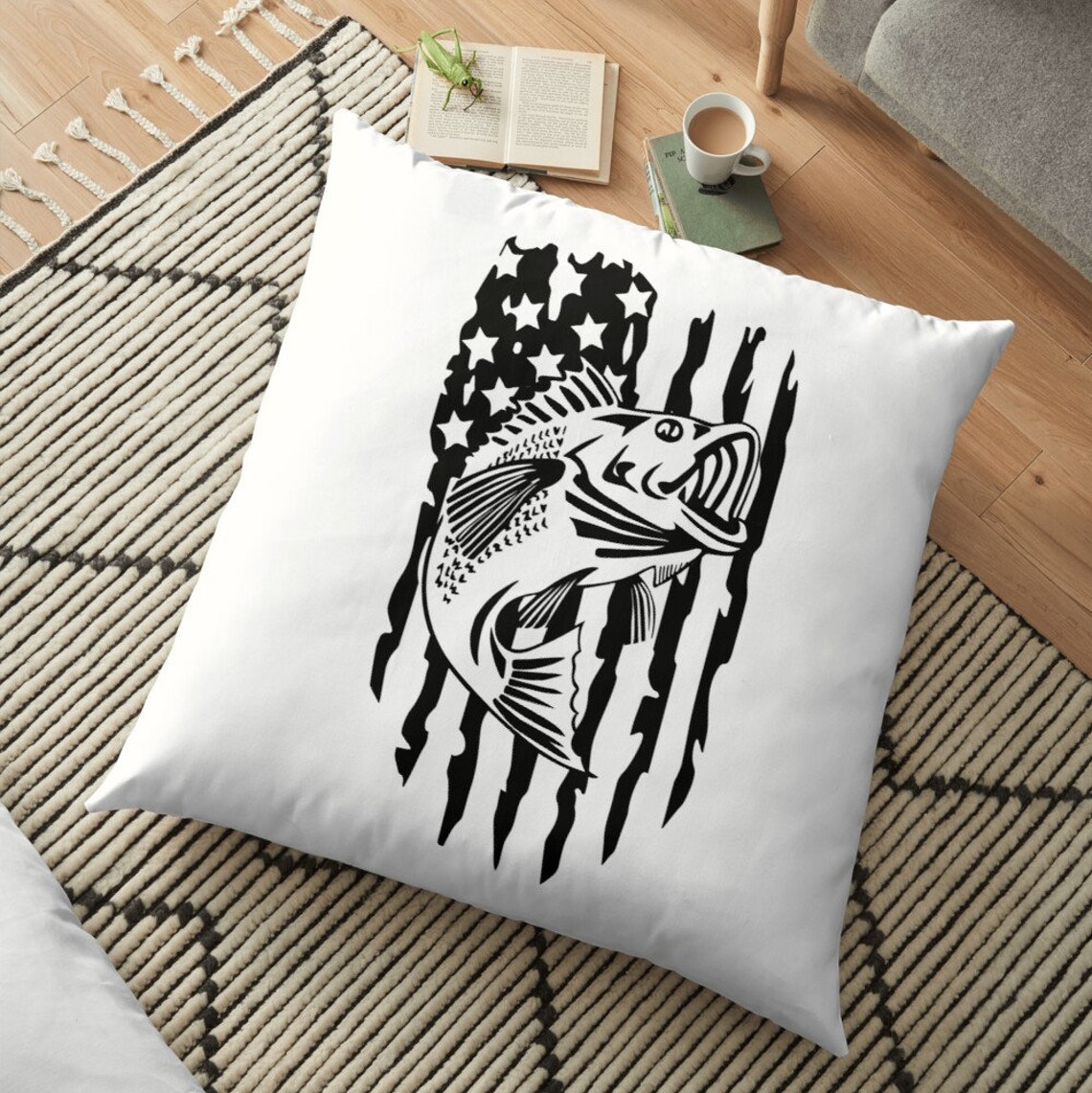 Download Fishing Distressed American USA Flag SVG America Hunting | Etsy