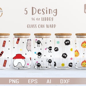 Anime 1 Svg / BHA Manga bundle 1 16 Oz Glass Can Warp libbey / Cartone animato giapponese SVG / Avvolgimento bicchiere di birra / Svg Dxf Scarica file per Cricut