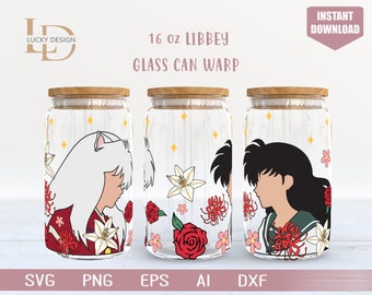 Cartoon svg character svg 16 Oz Glass Can Warp libbey | Anime Svg |Game SVG | Beer Glass  Wrap | Svg Dxf Digital Download  File for Cricut