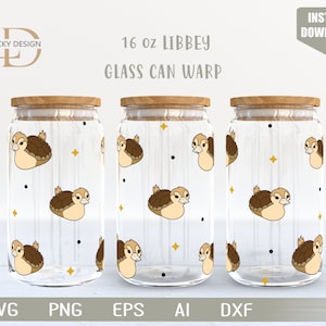 Cartone animato, vetro da 16 once, può deformare libbey, anime in formato Svg, gioco in formato SVG, Archon, involucro di vetro da birra, file di download digitale Svg Dxf per Cricut