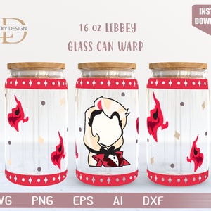 Zeichentrickfigur 16 Oz Glass Can Warp libbey | Anime SVG | Archon | Bierglas Wrap | SVG, Dxf Digital Download Datei für Cricut