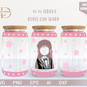 Svg animé | Personnage de dessin animé FB Boîte en verre de 16 oz déformée | Jeu SVG | Emballage de verre à bière | Fichier de téléchargement numérique Svg Dxf pour Cricut