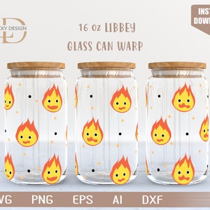Cartoon svg 16 Oz Glass Can Warp libbey | Anime Svg |Game SVG | Archon | Beer Glass  Wrap | Svg Dxf Digital Download  File for Cricut